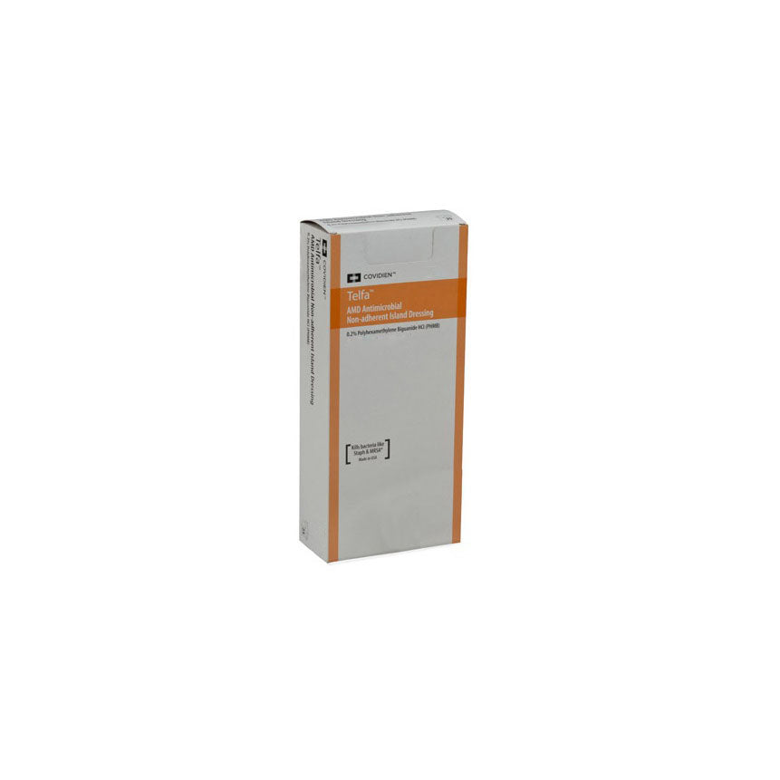 TY/25 TELFA AMD ANTIMICROBIAL ISLAND DRESSING WITH PHMB, ANTIMICROBIAL STERILE, 4" X 14"