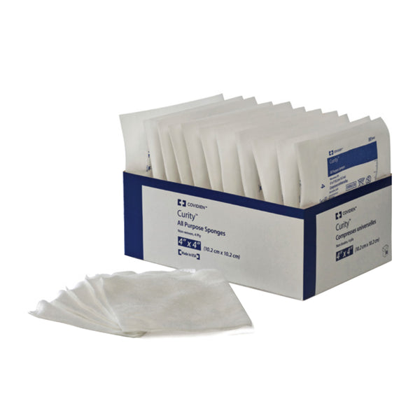 PK/10 CURITY PREMIUM NON-WOVEN ALL -PURPOSE GAUZE SPONGE 4PLY 4" X 4"