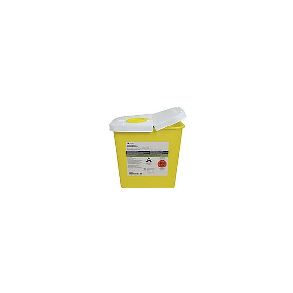 EA/1 SHARPS CONTAINER 3 GAL (11.35L) MULTI-PURPOSE W/ ROTOR OPENING LID YELLOW