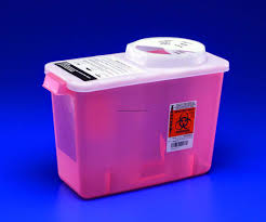 EA/1 CHEMOTHERAPY SHARPS CONTAINER W/ HINGED LID, 7.6L (2GAL)