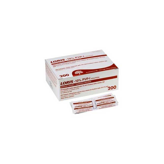 BX/200 LORIS PVP SWAB TOWELETTE MEDIUM 10% POVIDONE IODINE