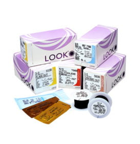BX/12 LOOK NON ABSORBABLE SUTURE 5-0 NYLON BLACK MONO 18" , C6 NEEDLE