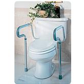 Medline Guardian Toilet Safety Frame, 250lb, Adjustable Handles, Rotating Back — Case of 2