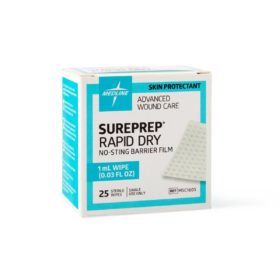 BX/25 SUREPREP NO-STING RAPID DRY SKIN PROTECTANT WIPES
