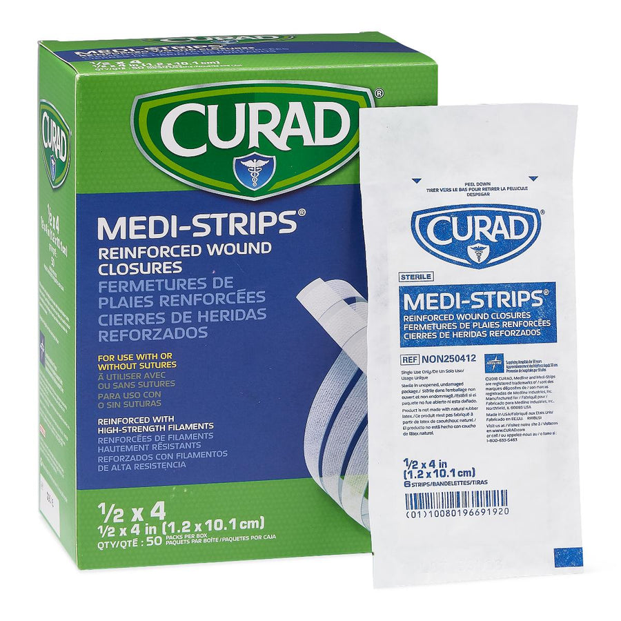 BX/50 (PK/6) MEDISTRIPS SKIN CLOSURE STERI-STRIP 1/2" X 4"
