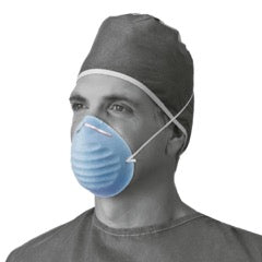 BX/50 MOLDED ASEPTEX STYLE FACE MASK WITH NOSE CLIP, BLUE