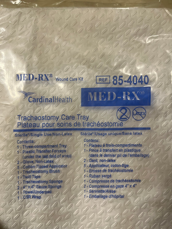 EA/1 TRACH CARE TRAY, STERILE, LATEX-FREE