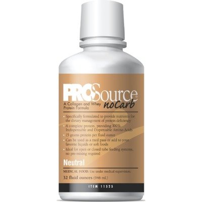 CS/4 PROSOURCE NO CARB LIQUID PROTEIN SUPPLEMENT NEUTRAL 32OZ BOTTLE 15GM/OZ