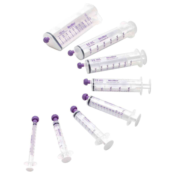 BX/100 NEOMED ORAL/ENTERAL SYRINGE 60ML W/ ENFIT CONNECTOR & NEOCONNECT TIP ORANGE STERILE
