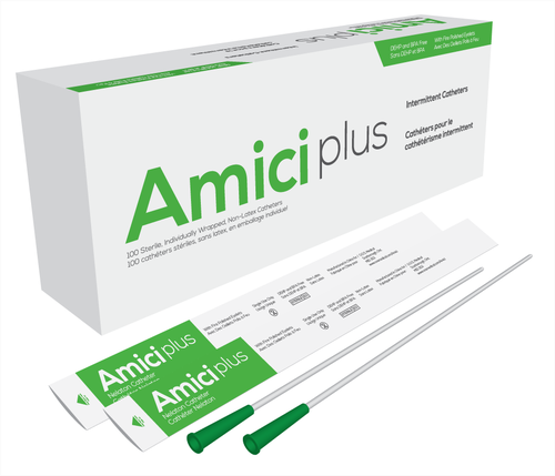 BX/100 AMICI ULTRA MALE INTERMITTENT CATHETERS, SIZE 8FR 16IN
