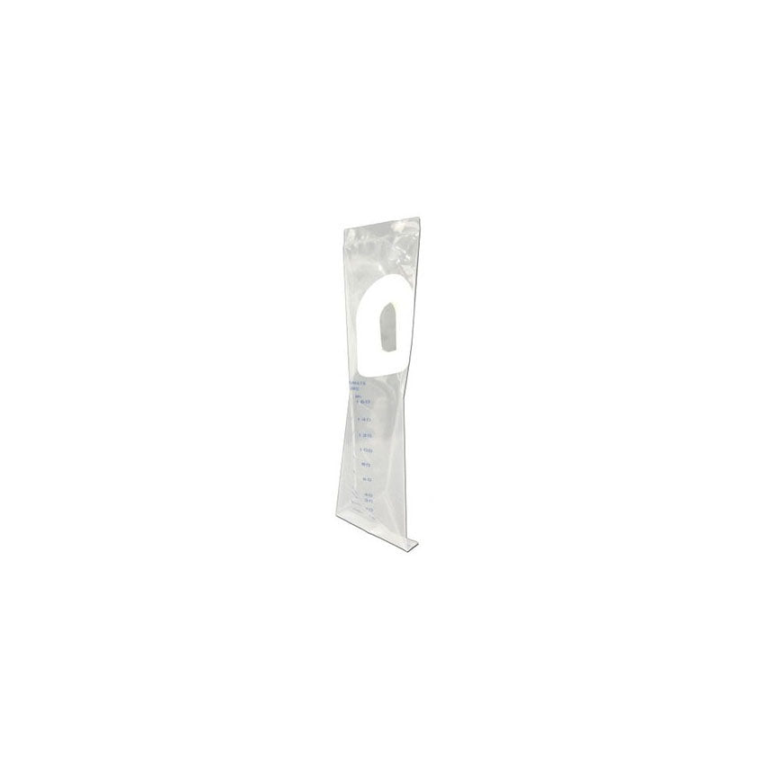 BX/50 UR-ASSURE URINE COLLECTOR PEDIATRIC 200ML CLEAR NON-STERILE LEAK-PROOF ADHESIVE ENLARGED FOAM