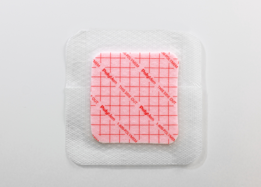CASE OF 2 (15 PER BOX) POLYMEM SILICONE BORDER #6 SQUARE 5.2” X 5.2” ADHESIVE DRESSING