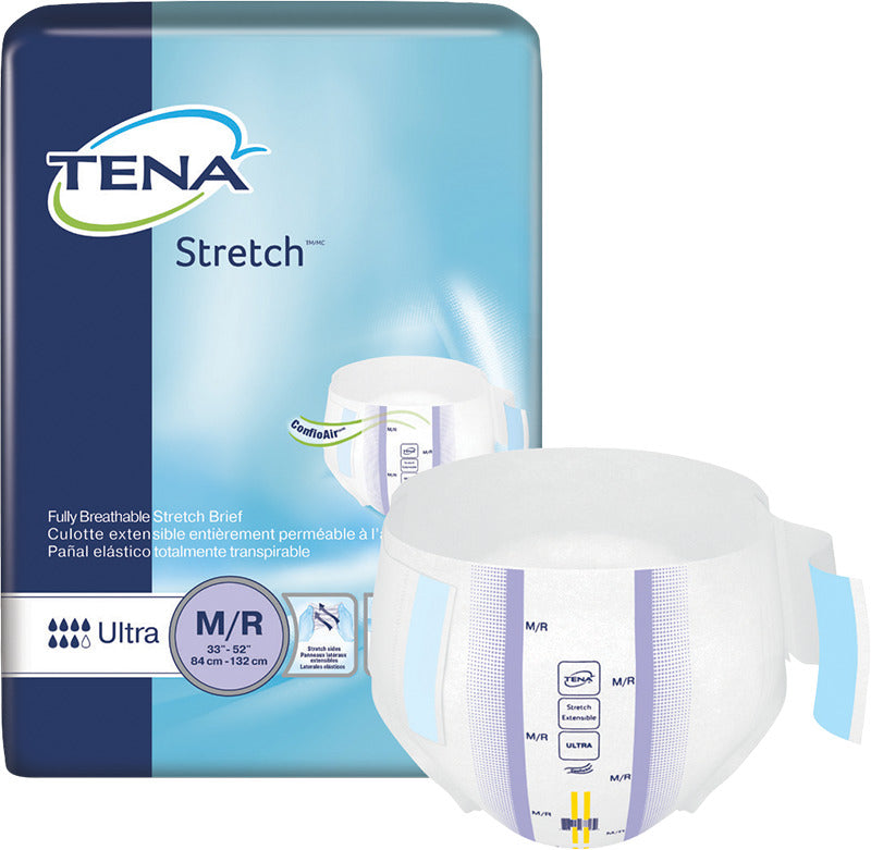 CS/2PKG (36/PKG) TENA STRETCH ULTRA BRIEF, MEDIUM/REGULAR SIZE 33IN-52IN Heavy Item More info...