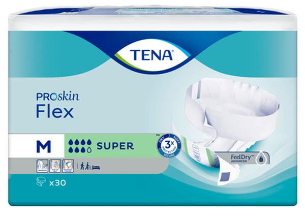 CS/3PKG (30/PKG) TENA FLEX BELTED BRIEFS, SUPER, SIZE 12, 28IN-42IN Heavy Item