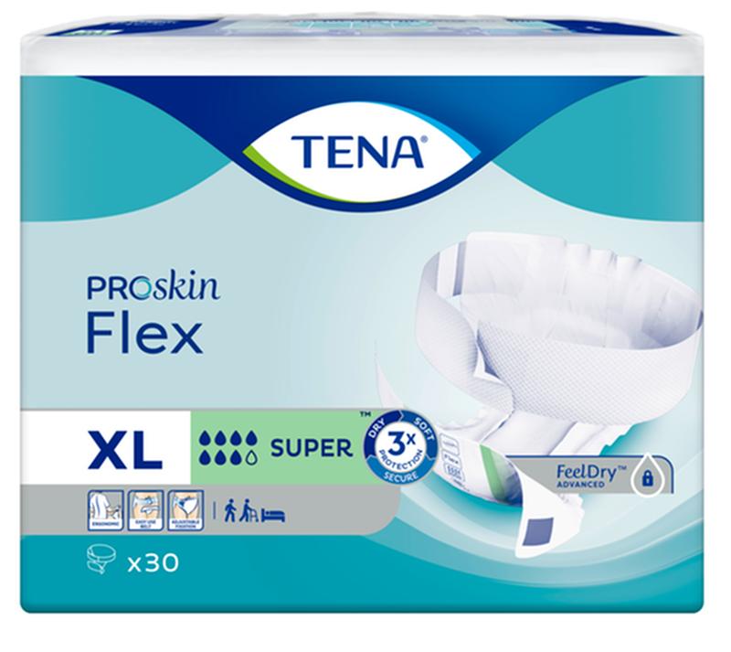 CS/3PKG (30/PKG) TENA FLEX BELTED BRIEFS, SUPER, SIZE 20, 41IN-61IN Heavy Item More info...