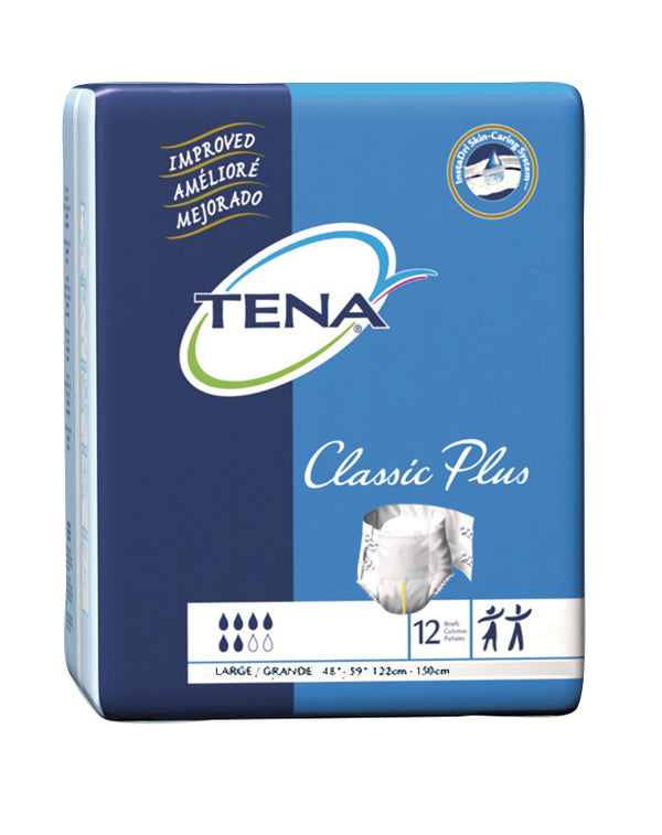 CS/6PKG (12/PKG) TENA CLASSIC PLUS BRIEF, LARGE SIZE 48IN-59IN Heavy Item More info...