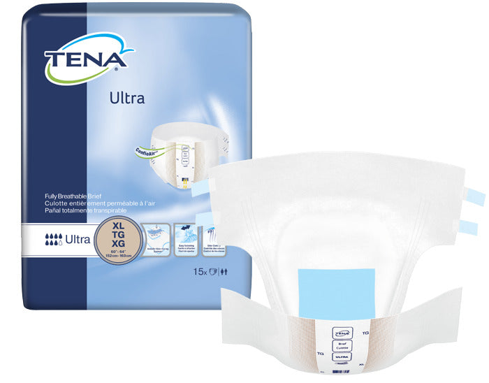 CS/4PKG (15/PKG) TENA ULTRA BRIEF, X-LARGE SIZE 60IN-64IN, BLUE Heavy Item More info...