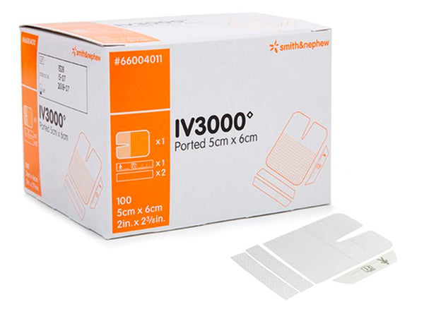BX/100 IV3000 ONE HAND PORTED FIXATION DRESSING, SIZE 7CM X 9CM More info...