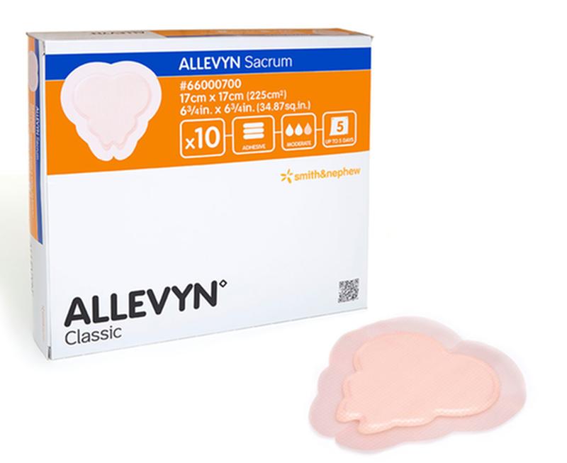 BX/10 ALLEVYN SACRUM ADHESIVE FOAM DRESSING, SIZE 22CM X 22CM More info...
