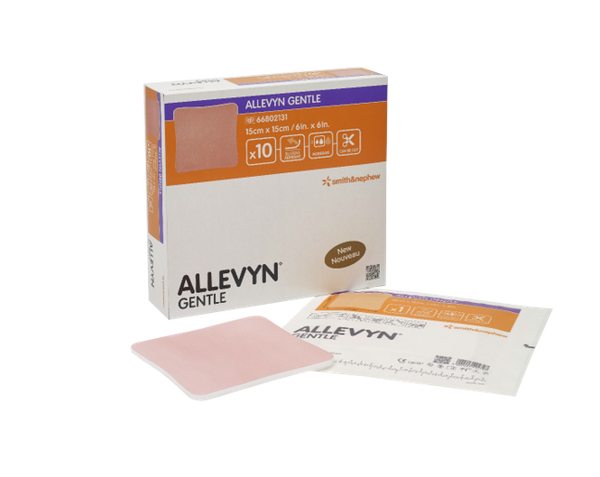 BX/10 ALLEVYN GENTLE ADHESIVE FOAM DRESSING 5CMX5CM SENSITIVE SKIN LATEX-FREE More info...