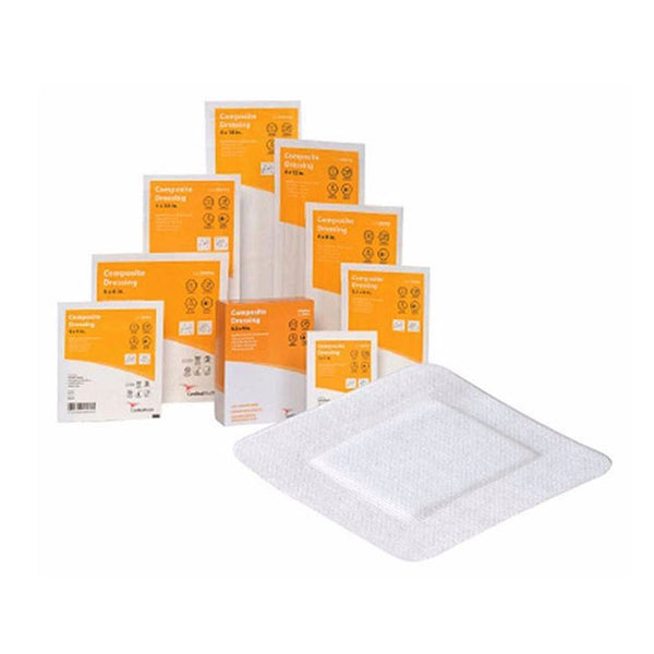BX/10 COMPOSITE WOUND DRESSING 4"X4" STERILE NON-WOVEN ABSORBENT PAD W/ HYPOALLERGENIC ACRYLIC ADHES