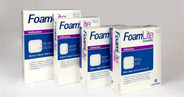 BX/10 CONVATEC FOAM LITE DRESSING, 8CM X 8CM.