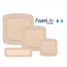 BX/10 FOAMLITE MOISTURE-RETENTIVE DRESSING (10 X 20)CM PERFORATED THIN FLEXIBLE SILICONE ADHESIVE