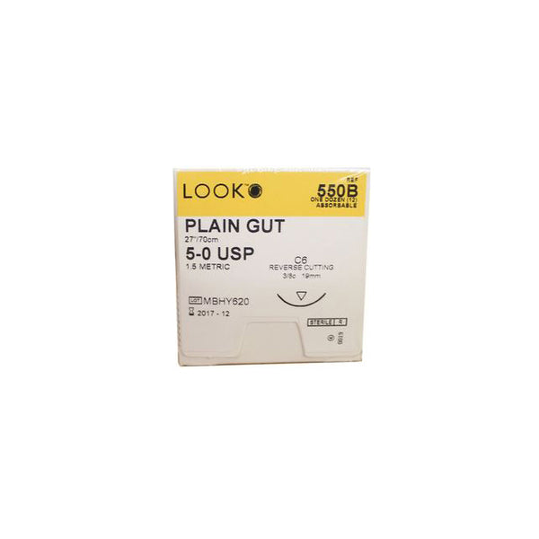 BX/12 SUTURE 2-0 PLAIN GUT, 27IN, WITH C-7 NEEDLE.