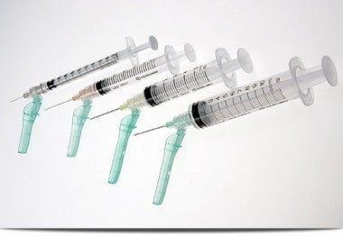 BX/100 SAFEGUARD 3 SAFETY SYRINGE W/ NEEDLE, 3CC 21G X 1.5".