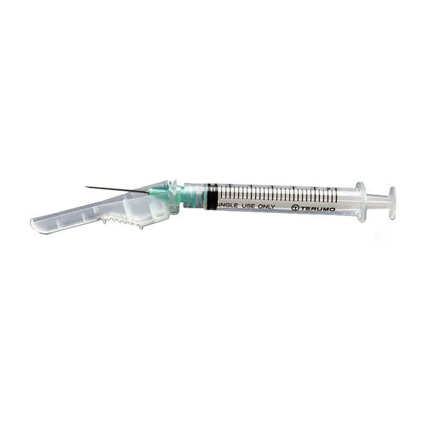BX/100 SURGUARD 3 HYPODERMIC SYRINGE 3CC 25G X 1" LUER-SLIP & LOCK NON-SLIP SURFACE