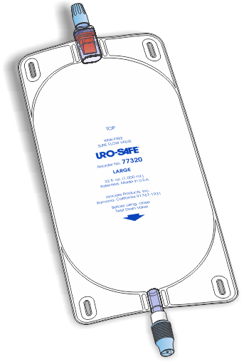 EA/1 URO-SAFE DISPOSABLE VINYL LEG BAG WITH TWIST DRAIN VALVE, SIZE 32 OZ (LARGE)
