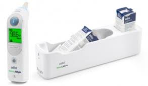 EA/1 BRAUN THERMOSCAN PRO6000 TYMPANIC EAR THERMOMETER W/ SMALL CRADLE
