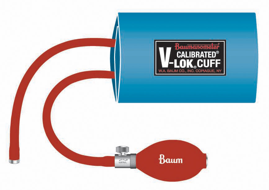 EA/ INFLATION BLOOD PRESSURE SYSTEM W/ V-LOK CUFF, BAG, BULB - ADULT