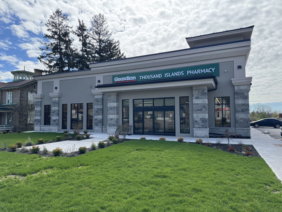 Our brand new Thousand Islands Pharmacy building at 337 King Street East, Gananoque